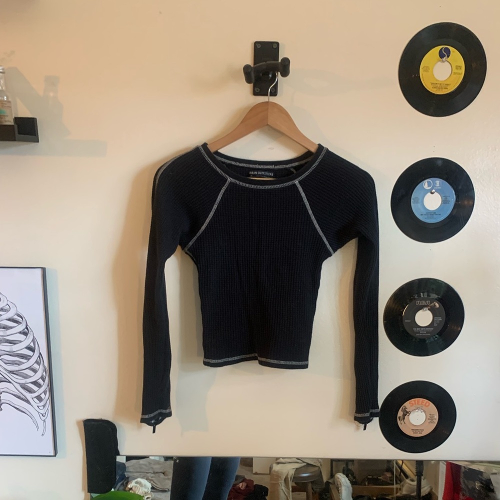 Urban Outfitters Thermal Waffle Knit Top